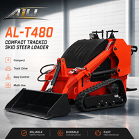 Mini-chargeuse sur chenilles T480, chargeuse compacte sur chenilles de 350 kg, chargeuse multifonction EPA Euro5 pour la construction et l'agriculture
