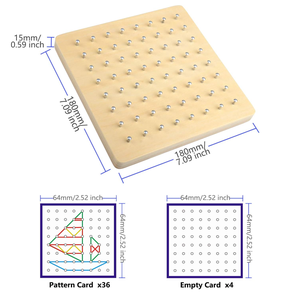 อุปกรณ์ช่วยสอนคณิตศาสตร์แบบมอนเตสซอรี่  แผ่นไม้ขัดเงาแบบเป็นมิตรกับสิ่งแวดล้อม  กระดานเจาะรูอเนกประสงค์  ประหยัดพื้นที่  ของเล่นเสริมพัฒนาการ - Product Image 6