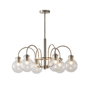 Lampe de chambre à coucher vintage nordique créative en fer style Wabi-Sabi, lustre rétro minimaliste LED blanc chaud réglable - Product Image 5