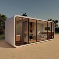 Capsule de sommeil moderne de luxe, conteneur en acier pour l'extérieur, maison pour usage domestique, cabine Apple, bureau mobile