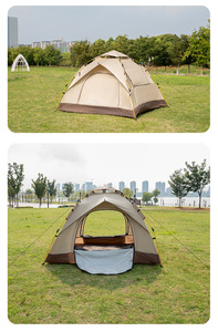 Tentes <span class=keywords><strong>de</strong></span> <span class=keywords><strong>camping</strong></span> d'été pour l'extérieur, imperméables, légères, camouflage, ouverture automatique rapide pour les randonneurs, les grimpeurs, le <span class=keywords><strong>camping</strong></span> minimaliste - Product Image 6