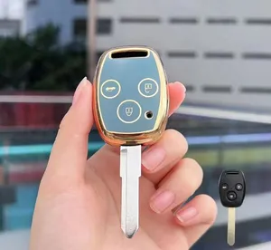 本田飞度TPU汽车钥匙包外壳盖保护钥匙扣袋雅阁思域CRV cr-v飞行员洞察山脊线 - Product Image 1