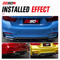 Diffuseur arrière en fibre de carbone sèche de style V pour BMW M3 M4 F80 F82 F83 2014-2018