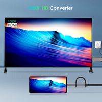 2-en-1 1080P Android Phone Mirroring Micro USB MHL vers HDTV Compatible Converter Type-C vers HDTV Compatible Cable