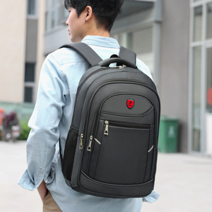 Men's <b>Backpack</b> Large Capacity 20-35L Business Travel Laptop Bag Solid Color <b>Black</b> Gray Blue - Product Image 1