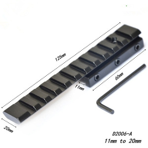 Tactical in alluminio estensione a coda di rondine da 11mm a 20mm adattatore di montaggio per sport all'aria aperta caccia fionda accessori - Product Image 3