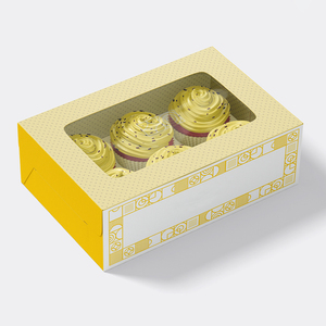 Bánh Mini có bao bì giấy có thể nhìn thấy cho bánh rán Hộp bánh bánh ngọt đơn với cử<span class=keywords><strong>a</strong></span> sổ hiển thị rõ ràng - Product Image 4