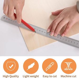 <strong>Thin</strong> 1/8\" Basswood Craft <strong>Wood</strong> Sheets Unfinished Plywood Laser <strong>Cutting</strong> DIY Painted Project <strong>Board</strong> 12\" X 12\" Craft Project <strong>Board</strong> - Product Image 4