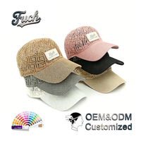 Casquette de baseball en maille respirante à bord incurvé, avec patch en cuir personnalisé, ajustable, pour l'été, vente en gros