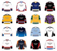 Dernier maillot de hockey sur glace à séchage rapide pour hommes Chemise rayée OEM de grande taille Personnalisable Uniforme de hockey sur glace d'équipe avec impression par sublimation