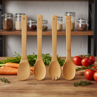 Lot de 6 mini-cuillères en bambou Maisons, économiques, pour la cuisine (miel, thé, café, sucre, sel et huile), lavage à la main uniquement