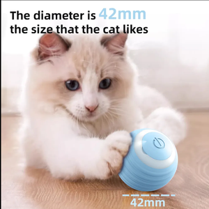 Elektrikli Akıllı USB Şarjlı Kauçuk Sevimli Çevre Dostu İnteraktif Otomatik Dönen Top Akıllı Kedi Oyuncağı İç Mekan İçin - Product Image 4