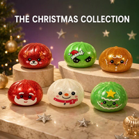 Jouet sensoriel anti-stress en caoutchouc souple à rebond lent, motif Père Noël et bonhomme de neige Kawaii, pour soulager l'anxiété