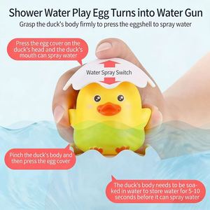 Éxito de Ventas Transfronterizo: Cabezal de Ducha con Rociador de Agua en Forma de Patito, Huevo de Dinosaurio, Pingüino, Juguetes de Baño para Bebés y Niños, Juguetes de Baño con Forma de Animales - Product Image 3