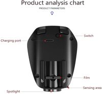 Kit de projecteur de logo sans fil rechargeable pour portière de voiture, éclairage de bienvenue à LED avec effet d'ombre