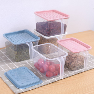 Food Storage <b>Container</b> Rectangle <b>With</b> Handle Airtight <b>Lid</b> For Household Use - Product Image 1