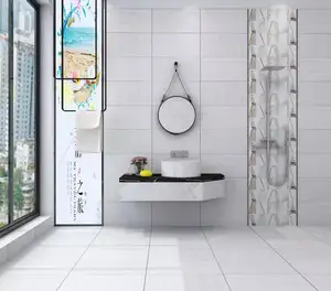 New design in srilanka ceramic Tiles 30 x 60 glazed white toilet kitchen bathroom wall tiles