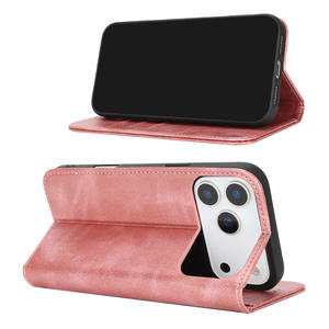 Custodia in Vera Pelle per Apple <span class=keywords><strong>iPhone</strong></span> 17, Cover Magnetica con Supporto per <span class=keywords><strong>iPhone</strong></span> 16 Pro Max, Design Business con Slot per Carte - Product Image 3
