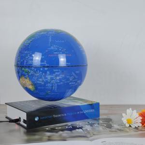 HCNT <b>Plug</b>-In Square Magnetic Levitation World Globe 8 Inch 360 Rotating Creative Floating Globe Home Decoration - Product Image 1