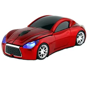 2.4Ghz Wireless Car Mouse Sports Car Mouse 1600 DPI USB Computer Optical 3D Mice With LED Light Child Gift For PC Laptop