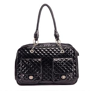 Yüksek kalite PVC lüks klasik Rhomboid kafes Pet taşıyıcılar köpek taşıma torbaları Pet kedi açık çantalar - Product Image 2