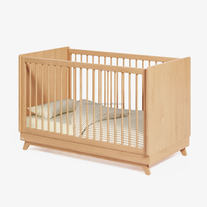 Solid Wooden Baby <strong>Cot</strong> with Modern Design and Guardrail Multi-functional Bed for Baby - Product Image 1
