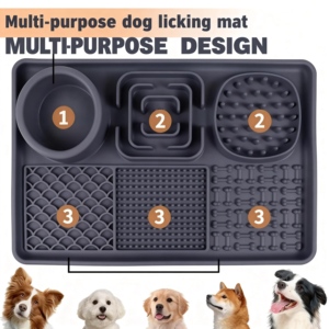 <span class=keywords><strong>Tapis</strong></span> à lécher personnalisé pour <span class=keywords><strong>chien</strong></span> et chat, lot <span class=keywords><strong>de</strong></span> 2, avec ventouse, gamelle anti-glouton pour animaux, <span class=keywords><strong>tapis</strong></span> à lécher en silicone pour soulager l'anxiété des chiens - Product Image 3