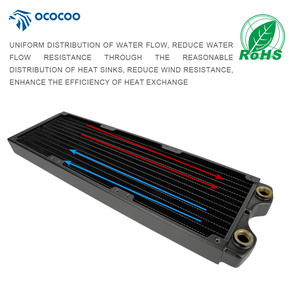 OCOCOO CRS36-27R Copper PC <b>Computer</b> Radiator With 120mm <b>Fan</b> Water Cooling Heat Exchanger for Gaming 360 Case Water Cooling - Product Image 4