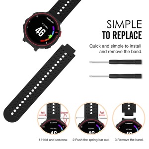 <span class=keywords><strong>Bracelet</strong></span> <span class=keywords><strong>montre</strong></span> double couleur en silicone pour <span class=keywords><strong>Garmin</strong></span> Forerunner 735 230 <span class=keywords><strong>235</strong></span> 620 630 <span class=keywords><strong>bracelet</strong></span> <span class=keywords><strong>montre</strong></span> - Product Image 5