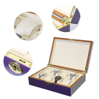 Boîte de rangement de luxe pour montres – Organisateur élégant pour 8 montres – Présentoir brillant pour hommes et femmes 3068