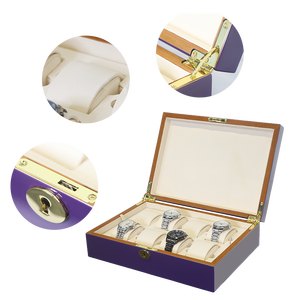Caja de Almacenamiento para Relojes de Lujo, Organizador Elegante para 8 Relojes, Caja de Almacenamiento Brillante para Hombres y Mujeres 3068 - Product Image 6