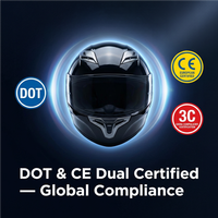Casque de moto intégral léger en fibre de carbone ABS certifié DOT ECE, à libération rapide, personnalisable OEM, homologué CE