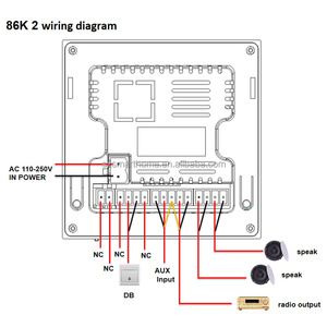 25W Mini Aan De Muur Gemonteerde <span class=keywords><strong>Bluetooth</strong></span> Audio Versterker 4 Inch Achtergrond Muziek Host Touchscreen Usb Sd Poort Knop Volumeregeling Home - Product Image 6