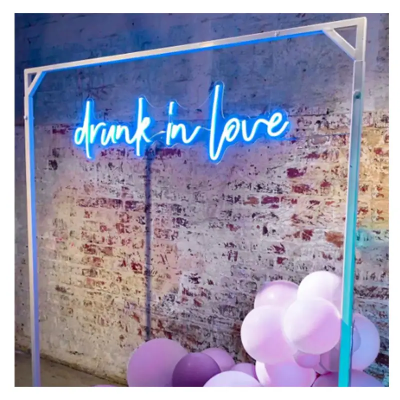 Açık Bar aşk Neon işaretleri sarhoş işareti Led harfler ışıkları için parti Bar dükkanı düğün sahne Neon dekor