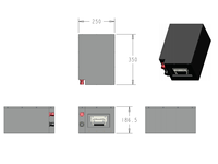 Batterie au lithium 12.8V 200Ah LFP, 2560Wh, coque en métal, Slimline pour camping-car, caravane et stockage d'énergie solaire