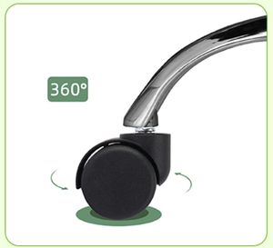 Yüksek kalite ile 55mm siyah ikiz plastik hint 11*22mm halka kök fabrika sıcak satış okul ofis koltuğu tekerlekler çelik malzeme - Product Image 6