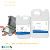 Gel de silicone auto-cicatrisant bi-composant, diélectrique et adhésif pour l'encapsulation électronique et l'étanchéité