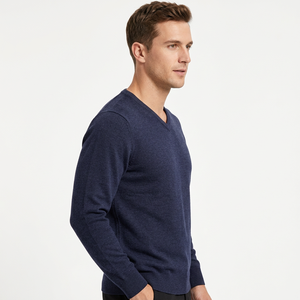 Pull en maille de luxe anti-rides et anti-rétrécissement pour homme, coupe ajustée, design confortable, tendance automne-hiver 2026, OEM bienvenu - Product Image 5