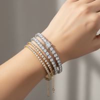 Bracelet tennis en moissanite et argent sterling 925 pour femme et homme, 2 mm, 3 mm, 4 mm, accessoires de mode pour fiançailles et mariage