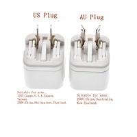 Mini adaptateur de prise de voyage universel avec matériau PVC, 2 prises AC250V 10A Wonpro WAT