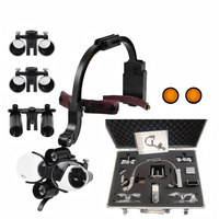 5X / 6X Kepler Loupes Bandeau Réglable 5W Dentiste Chirurgical Phare Binoculaire Dentisterie Loupe Tête Portant Phare
