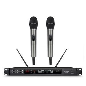ST-9880 phong cách cầm tay kép <span class=keywords><strong>Microphone</strong></span> không dây Chuyên nghiệp tầm xa Micro không dây cho karaoke - Product Image 1