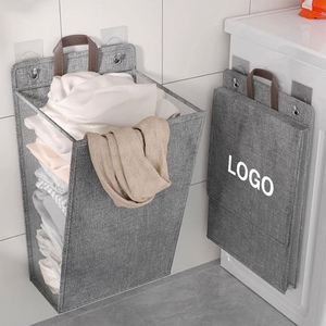 Wall Mounted Foldable Oxford Fabric Laundry Basket Large Capacity Space Saving Hotel Gym Hamper Bulk Wholesale - Product Image 1
