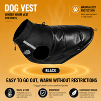 Gilet d'hiver rembourré pour chien, imperméable, réfléchissant, avec anneau en D pour laisse, pour chiens de petite, moyenne et grande taille