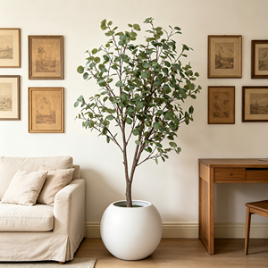 Árbol del Dinero en Maceta, Planta Artificial, Decoración de Jardín, Adorno para Oficina, Decoración del Hogar, Plantas Artificiales, Árboles Falsos - Product Image 1