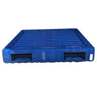 Palette en plastique double face de qualité alimentaire, norme européenne, emboîtable, 1400*1200, moulage par soufflage, entrée 4 directions, matériau PP, 6T