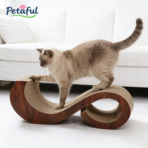Tempat Tidur Kucing 2 in 1 Bentuk S Modern Ramah Lingkungan Tahan Lama dari Kardus Bergelombang Daur Ulang, <span class=keywords><strong>Sofa</strong></span> Penggaruk Kucing Ukuran Besar - Product Image 2