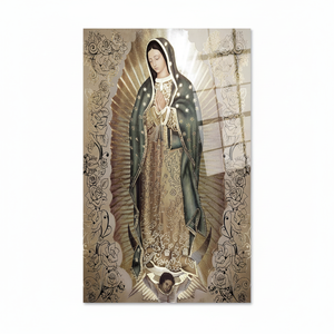 Elegante Panel de Lona Impreso con Arte Decorativo de la Virgen de Guadalupe, Decoración para el Hogar con Vidrio Templado - Product Image 2