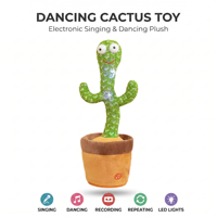 Cactus électronique dansant en peluche en promotion pour bébés, apaise les enfants avec chansons et fonctions d'apprentissage, poupées parlantes et récitantes