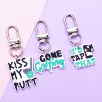 Porte-clés en PVC Série Dessin Animé Balle de Golf Modèle 25076 - Couleur et Logo Personnalisables - Cadeau Best-Seller pour Pendentif de Sac